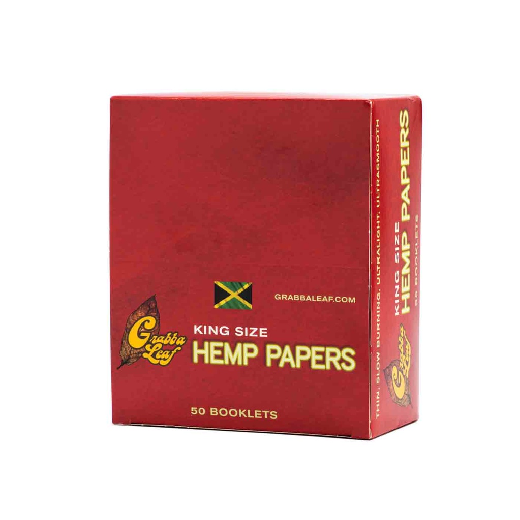 GRABBA LEAF – ROLLING PAPERS – HEMP – KING SIZE – 25CT DSPL – [MSRP: $3.50 EACH]