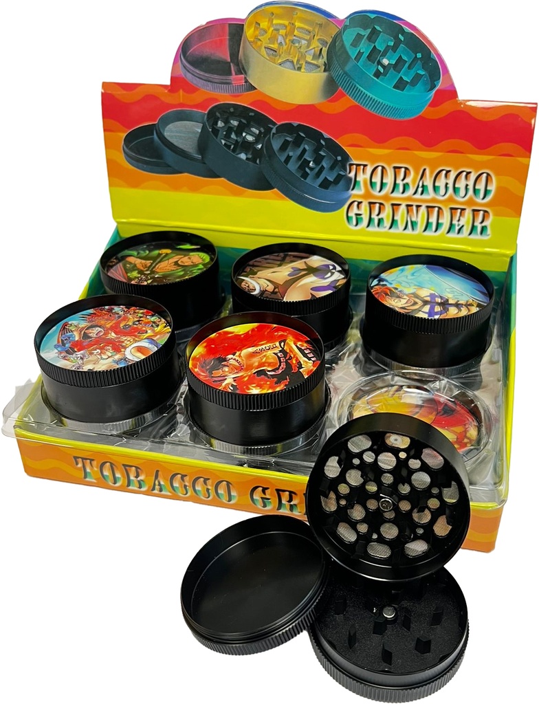 TOBACCO – GRINDERS – 3-PIECE – 52MM – 12CT DISPLAY – GR21 – [MSRP: $8.50 EACH]