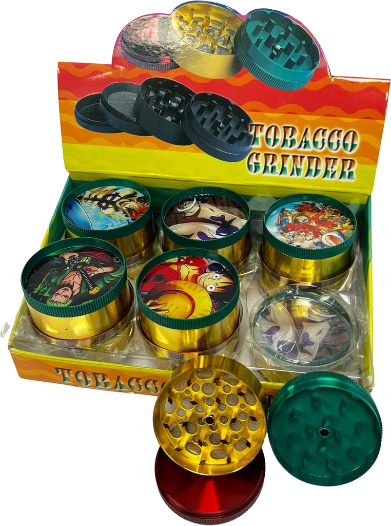 TOBACCO – GRINDERS – 3-PIECE – 52MM – 12CT DISPLAY – GR28 – [MSRP: $9.50 EACH]