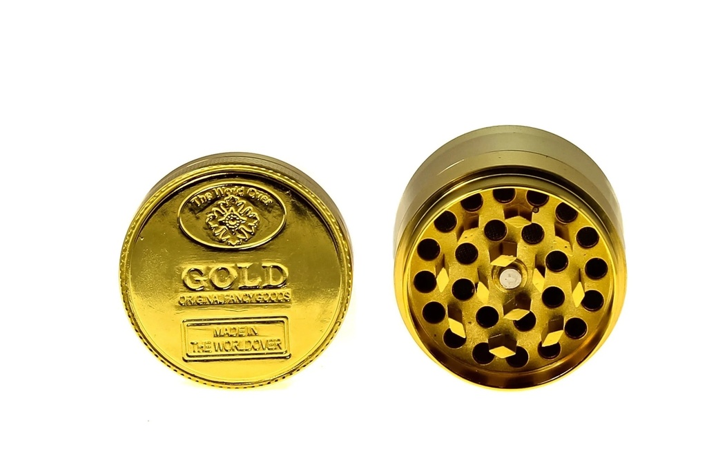 GOLD COIN – GRINDERS – 3-PIECE – 52MM – 12CT DISPLAY – GR31 – [MSRP: $11.50 EACH]