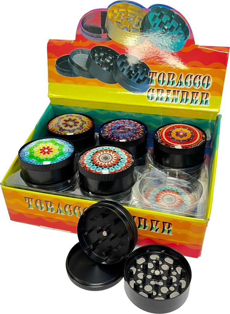 PSYCHEDELIC COLOR – GRINDERS – 3-PIECE – 52MM – 12CT DISPLAY – GR73 – [MSRP: $8.50 EACH]
