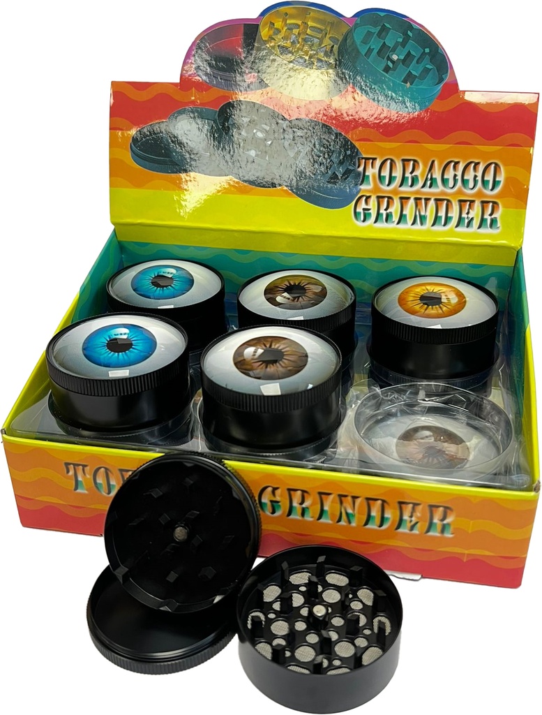 THE EYE COLOR – GRINDERS – 3-PIECE – 52MM – 12CT DISPLAY – GR68 – [MSRP: $8.50 EACH]