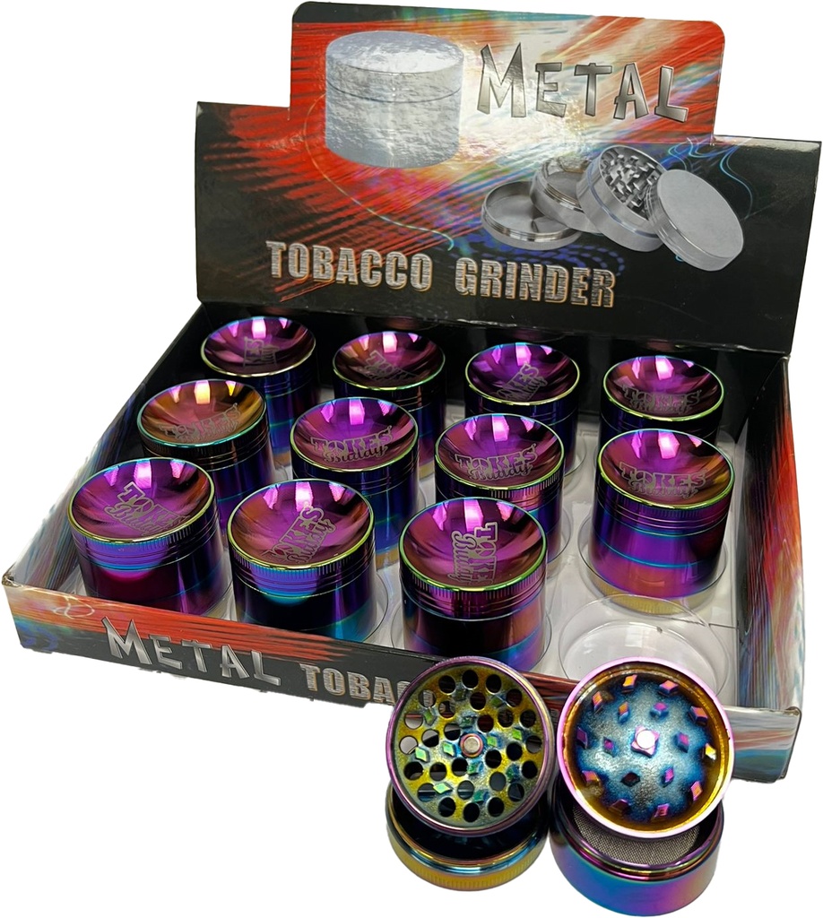 CONCAVE TOKES BUDDY – GRINDERS – 4-PIECE – 40MM – 12CT DISPLAY – GR45 – [MSRP: $9.50 EACH]