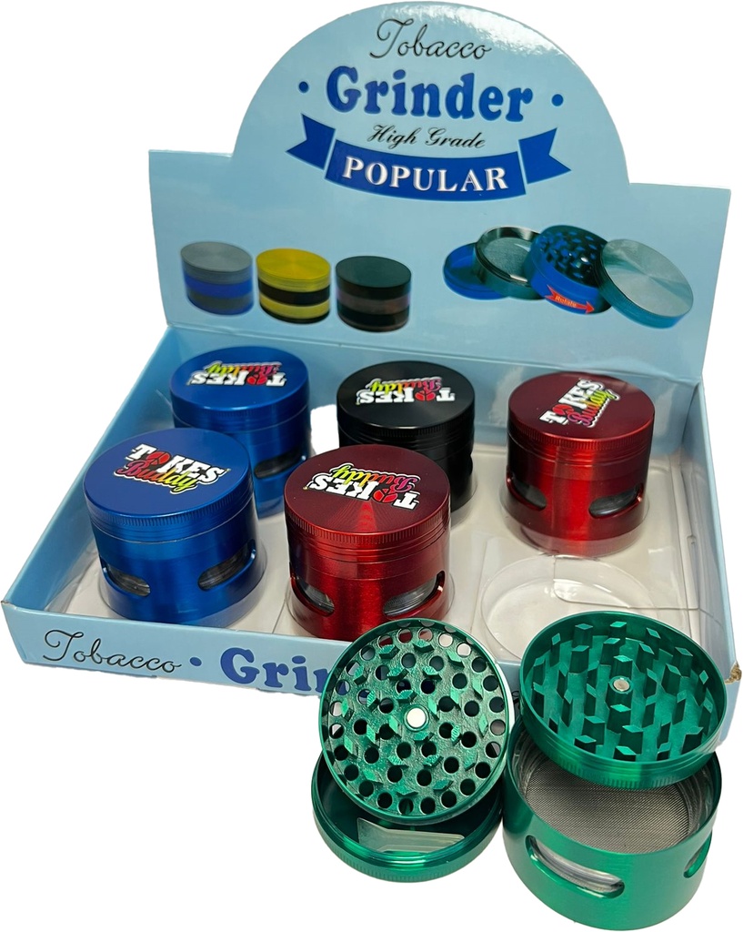TOKES BUDDY WITH WINDOW – GRINDERS – 4-PIECE – 51MM – 6CT DISPLAY – GR34 – [MSRP: $15 EACH]