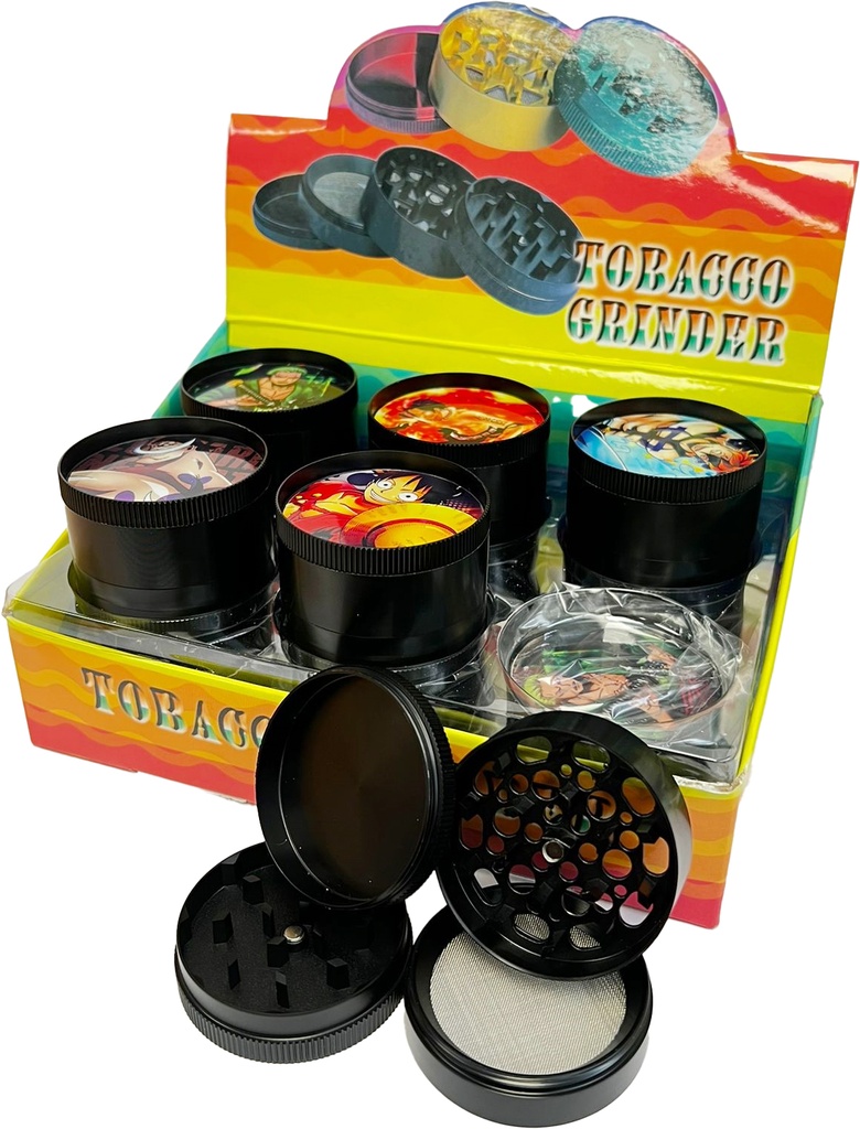 TOKES BUDDY – GRINDERS – 4-PIECE – 52MM – 12CT DISPLAY – GR24 – [MSRP: $10.50 EACH]