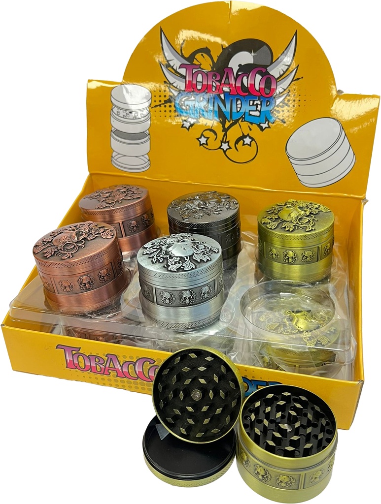 TOKES BUDDY GHOST HEAD – GRINDERS – 4-PIECE – 52MM – 12CT DISPLAY – GR53 – [MSRP: $12.50 EACH]