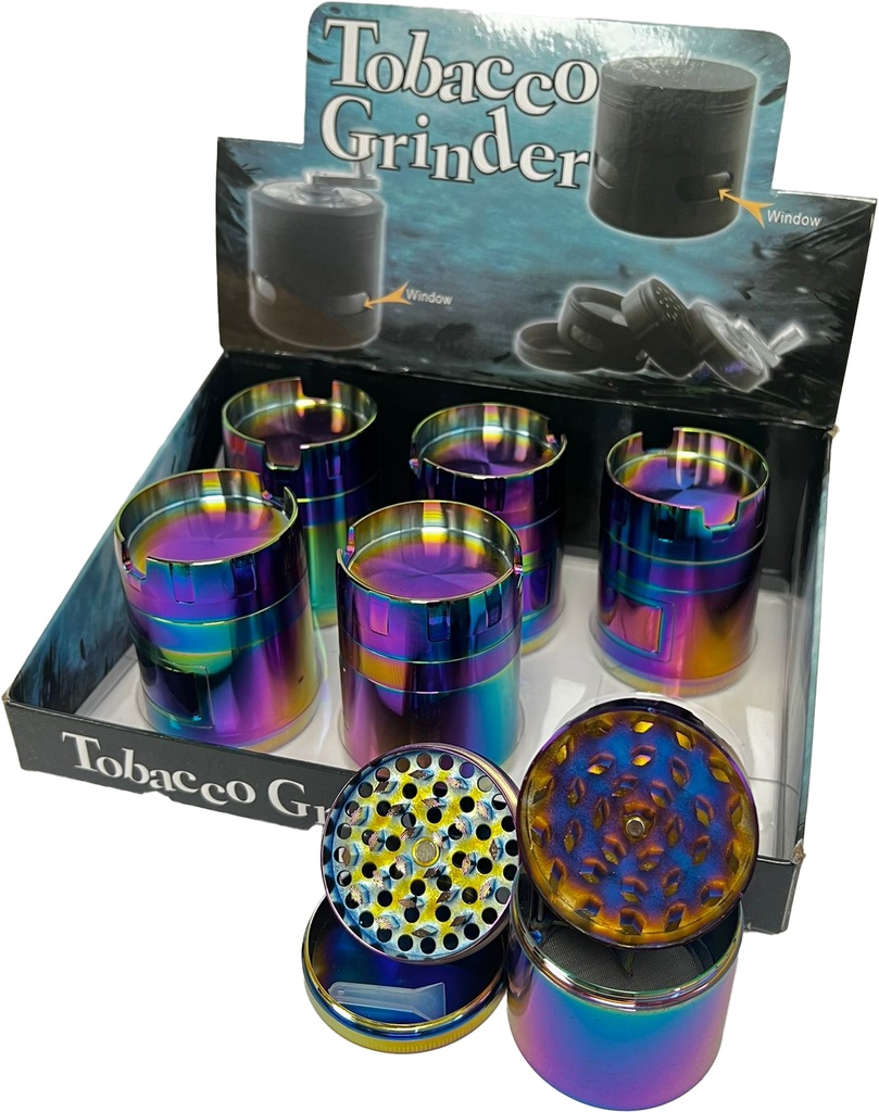 TOP ASH WITH DOOR – GRINDERS – 4-PIECE – 52MM – 6CT DISPLAY – GR89 – [MSRP: $21 EACH]