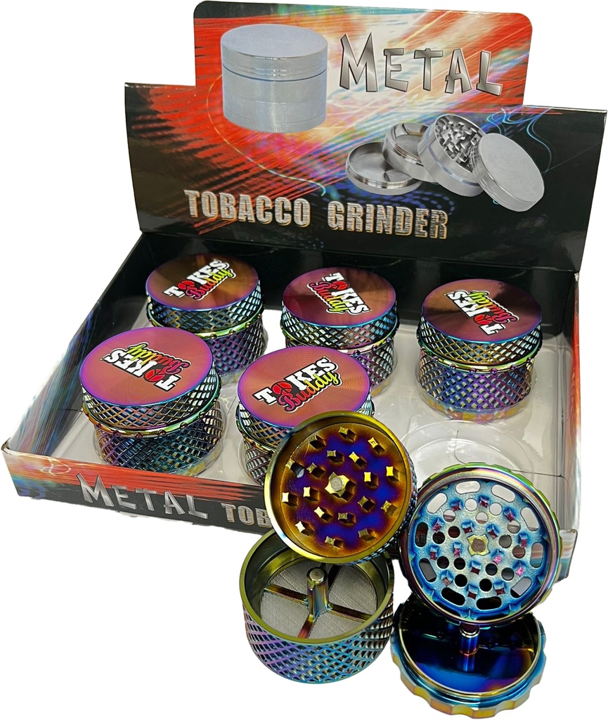 TOKES BUDDY 2024 – GRINDERS – 4-PIECE – 55MM – 6CT DISPLAY – GR61 – [MSRP: $21 EACH]