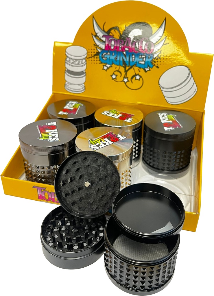 DRILLING EDGE BLACK – GRINDERS – 4-PIECE – 63MM – 6CT DISPLAY – GR95 – [MSRP: $17.50 EACH]