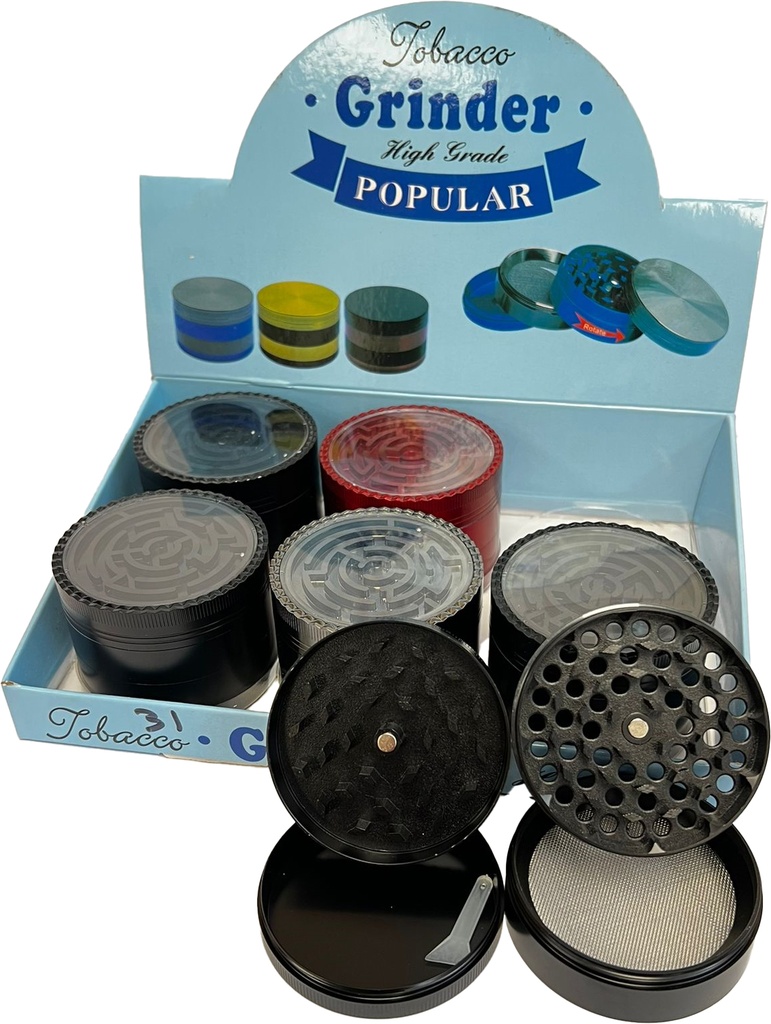 THE MAZE – GRINDERS – 4-PIECE – 63MM – 6CT DISPLAY – GR56 – [MSRP: $15.50 EACH]