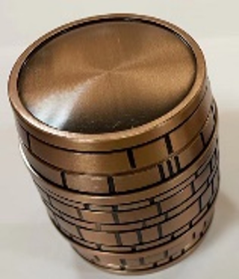 WINE BARREL BRONZE – GRINDERS – 4-PIECE – 63MM – 5CT DISPLAY – GR102 – [MSRP: $20 EACH]