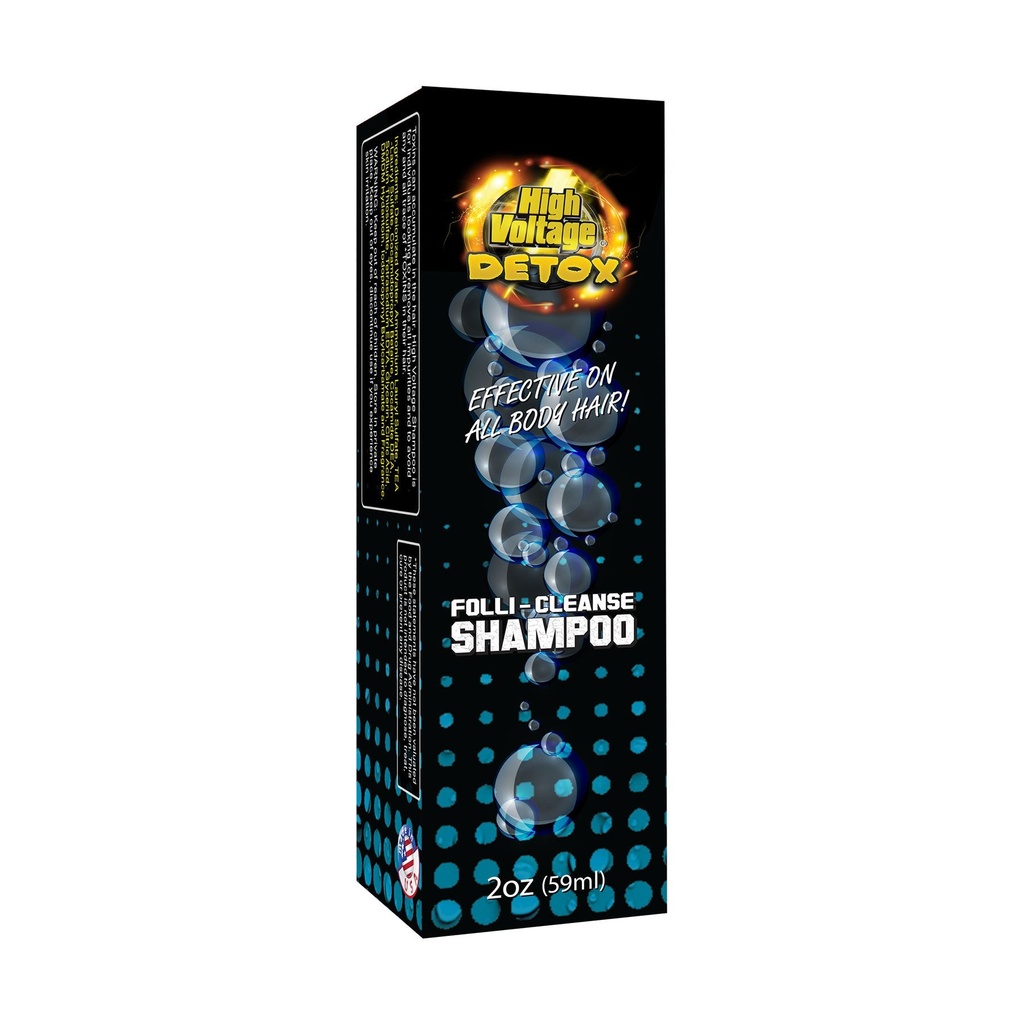 HIGH VOLTAGE DETOX – DETOX PRODUCT – FOLLI-CLEANSE SHAMPOO – 2OZ – 1CT – [MSRP: $22.50]