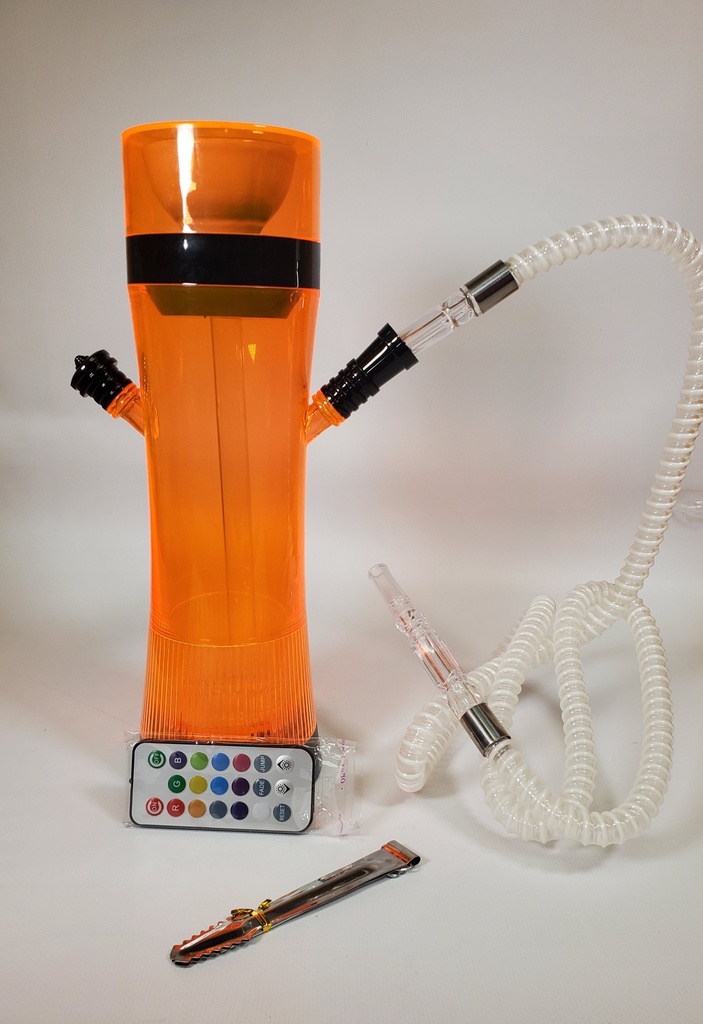 HOOKAH – 11" PORTABLE CUP – SINGLE HOSE – VASE CLAY TOP – ASSORTED COLORS – 1CT – C6055 – [MSRP: $45]