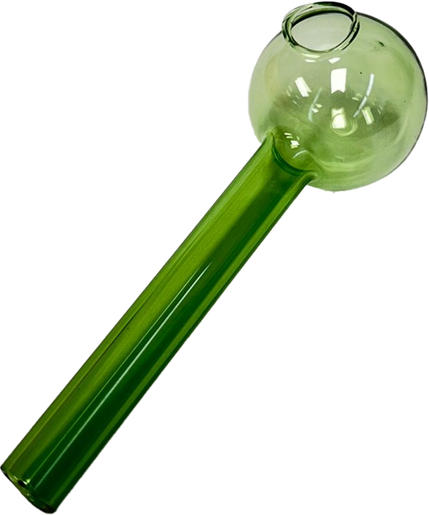 STRAIGHT – GLASS OIL BURNER – GLASS HAND PIPE – 4-INCH – ASSORTED COLORS – 1CT – GB090 – [MSRP: $2]
