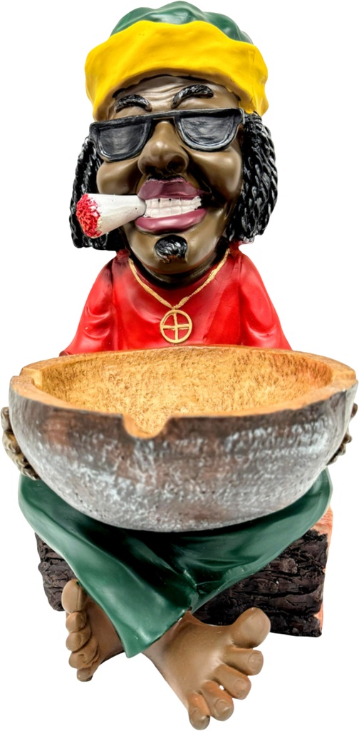 JUMBO RASTA – ASHTRAY – HOLDING ON LAP V3 – 17.5 INCH – 1CT – [MSRP: $87.50]