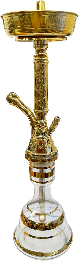 SABA – HOOKAH – SINGLE HOSE – OXIDIZED & GOLD – 1CT – KMHD15 – [MSRP $97.50]
