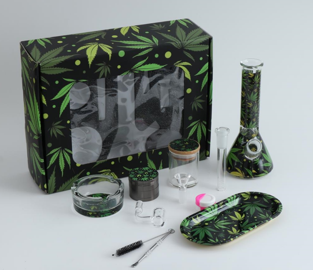 LEAF – GLASS WATER PIPE – GIFT SET – 11PCS – 1CT – GB1002-3 – [MSRP: $72.50]