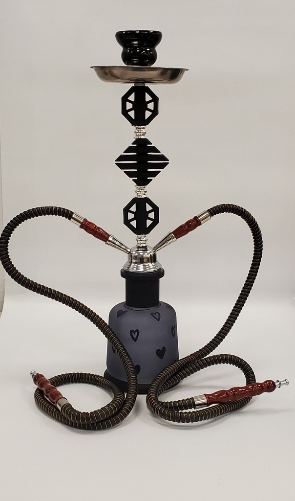 LOLA – HOOKAH – 22" DOUBLE HOSE LARGE – BLACK – 1CT – C40.2 – [MSRP: $43]