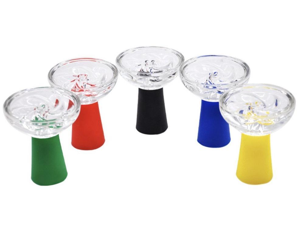 LOLA – HOOKAH BOWL – GLASS + SILICONE – HOOKAH ACCESSORIES – VARIOUS COLORS – 1CT – H63 – [MSRP: $12]