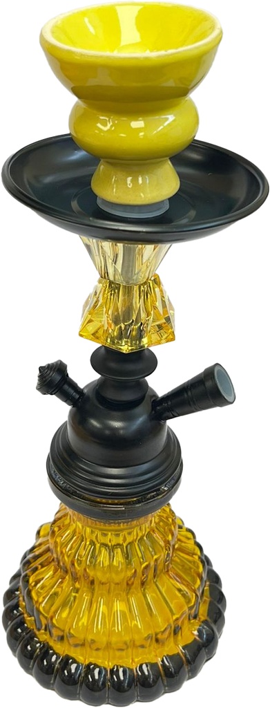 LOLA – HOOKAH – 12" SINGLE HOSE MINI – YELLOW/BLACK – 1CT – C15 – [MSRP: $20.50]