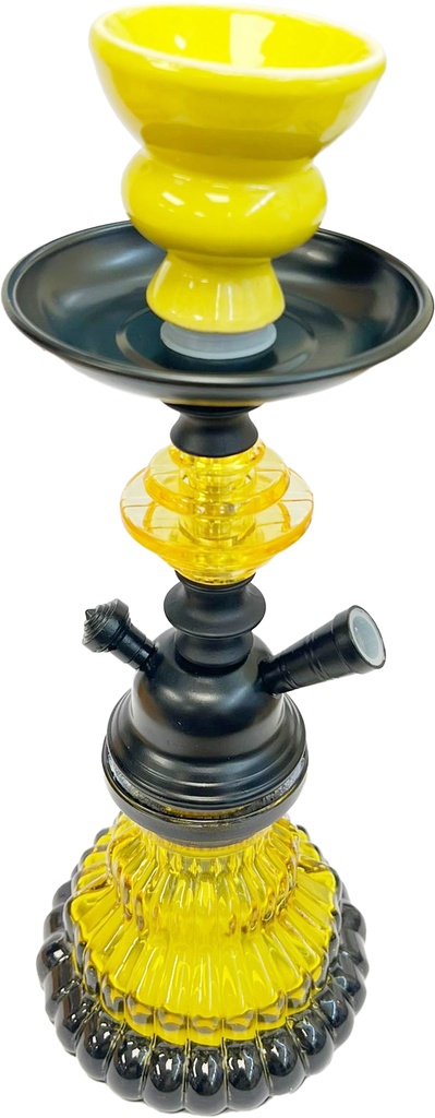 LOLA – HOOKAH – 12" SINGLE HOSE MINI – YELLOW/BLACK – 1CT – C16 – [MSRP: $21]