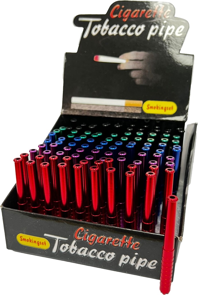 ONE HITTER – METAL PIPES – LONG BASEBALL BAT WITH TEETH DESIGN – 100CT DISPLAY – BT20 – [MSRP: $2 EACH]