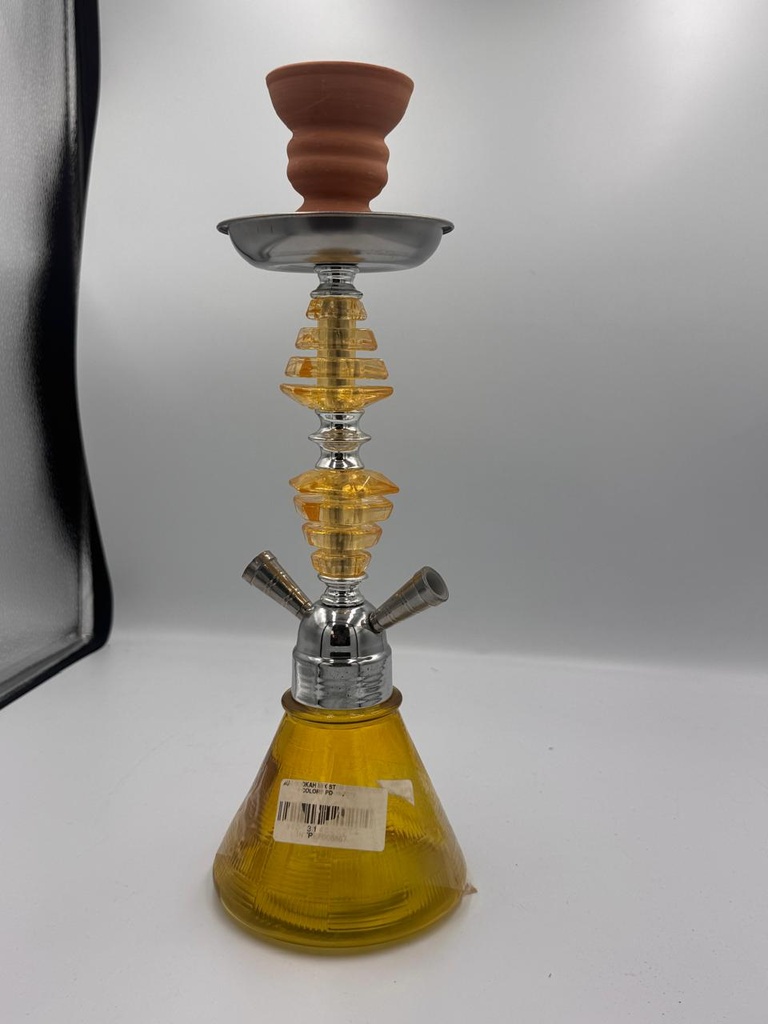 SABA – HOOKAH – MEDIUM SERIES – STACKED COIN – DOUBLE HOSE – 1CT – ZC12 – [MSRP: $24.50]
