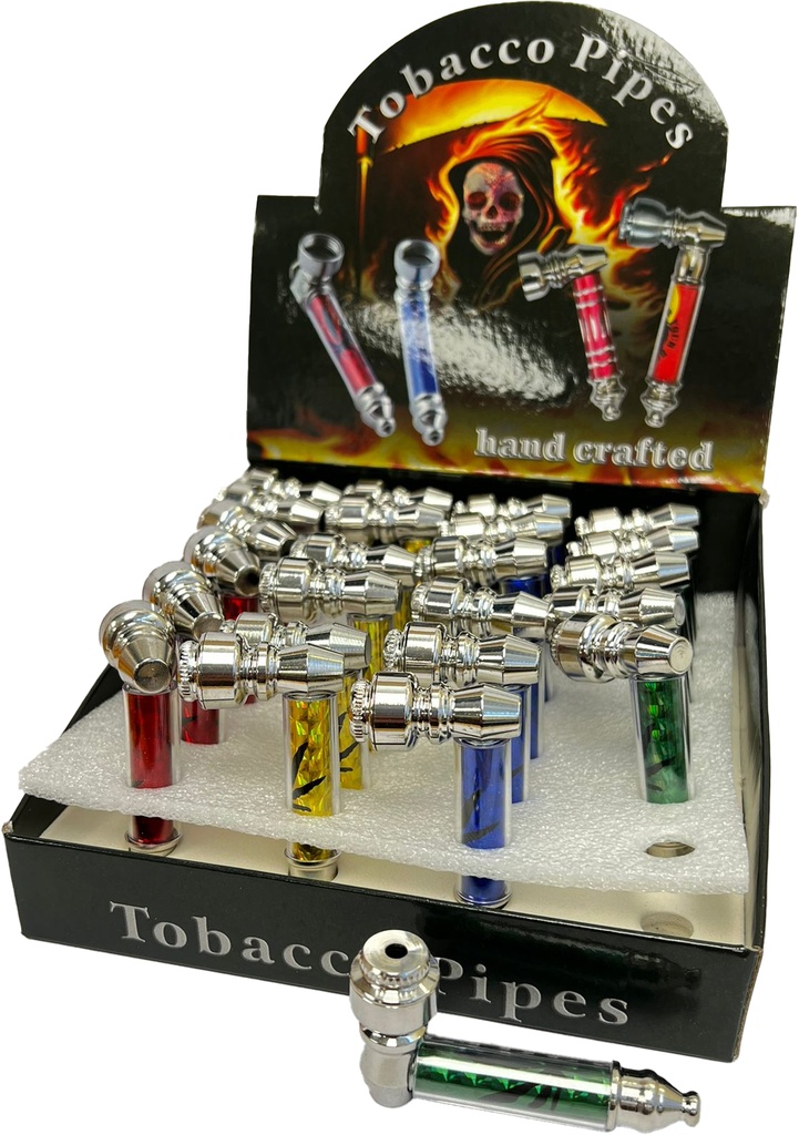 LEAF – METAL PIPES – MIX COLOR – 24CT DISPLAY – TCP02 – [MSRP: $3.50 EACH]