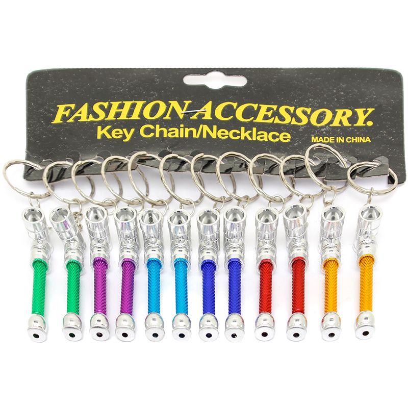 MINI KEYCHAIN – METAL PIPES – ASSORTED COLORS – 12CT DISPLAY – TCP9 – [MSRP: $3.50 EACH]