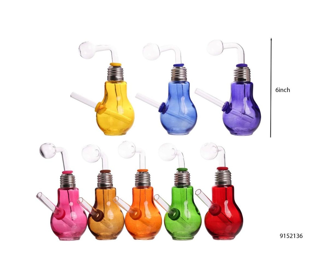 LIGHT BULB – OIL BURNER – GLASS WATER PIPE – 1CT – OB-LB – [MSRP: $12.50]