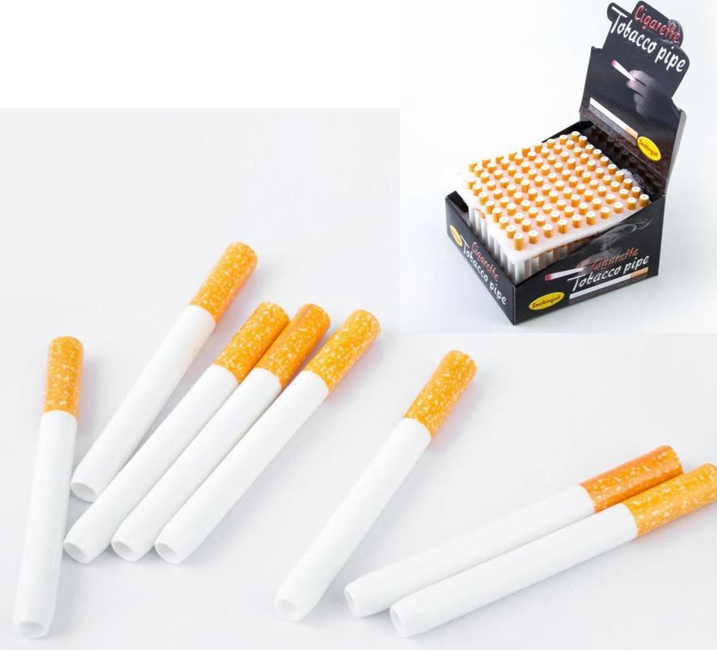 ONE HITTER – METAL PIPES – KING SIZE – CERAMIC CIGARETTE STYLE BAT DESIGN – 2-INCH – 100CT DISPLAY – B113 – [MSRP: $2 EACH]
