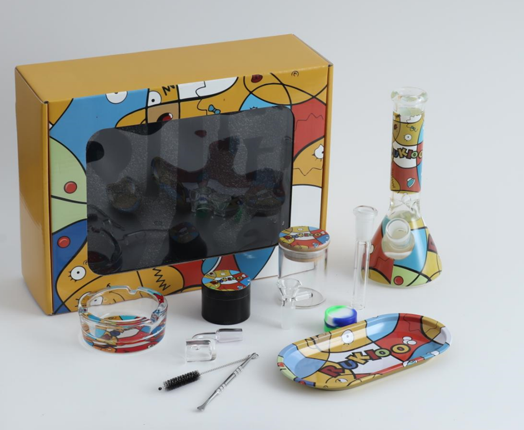 PECASO 100 – GLASS WATER PIPE – GIFT SET – 11PCS – 1CT – GB1002-4 – [MSRP: $72.50]