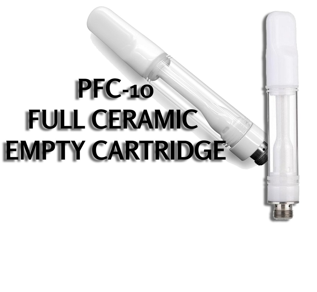 PFC – VAPE TANKS – 510 FULL CERAMIC CARTRIDGE – EMPTY – 1ML – 100CT – [MSRP: $5 EACH]