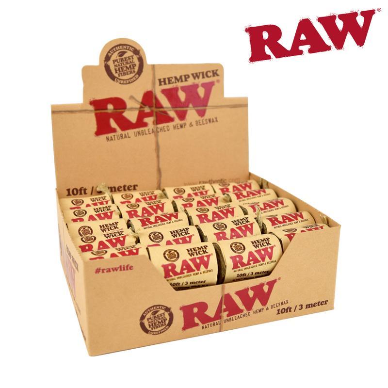 RAW – HEMP WICK – PAPERS & TUBES ACCESSORIES – 10FT – 40 CT – 1DSPL – [MSRP: $2 EACH]