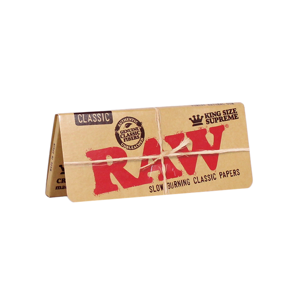 RAW – ROLLING PAPERS – CLASSIC SUPREME – KING SIZE – 24CT DSPL – [MSRP: $4 EACH]