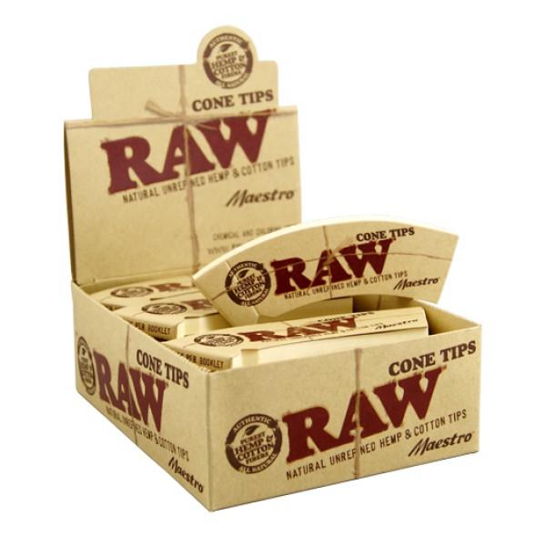 RAW – TIPS & FILTERS – MAESTRO CONICAL TIPS – 24CT DSPL – [MSRP: $2 EACH]