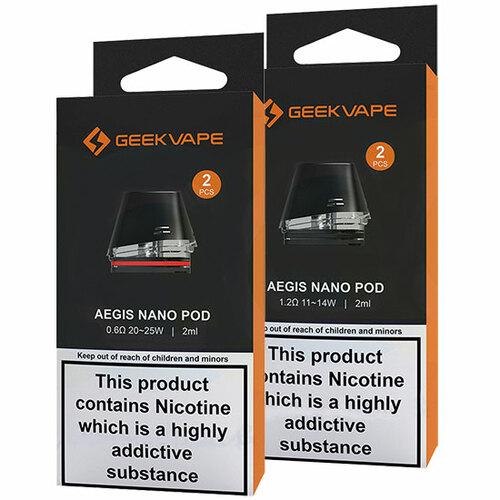 GEEKVAPE – VAPE PODS REPLACEMENT – AEGIS NANO REPLACEMENT POD – 2ML – ASSORTED OHM – 2CT – [MSRP: $6.50 EACH]