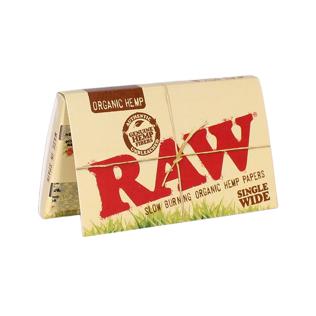 RAW – ROLLING PAPERS – ORGANIC HEMP – SINGLE WIDE – 50CT DSPL – [MSRP: $1.50 EACH]