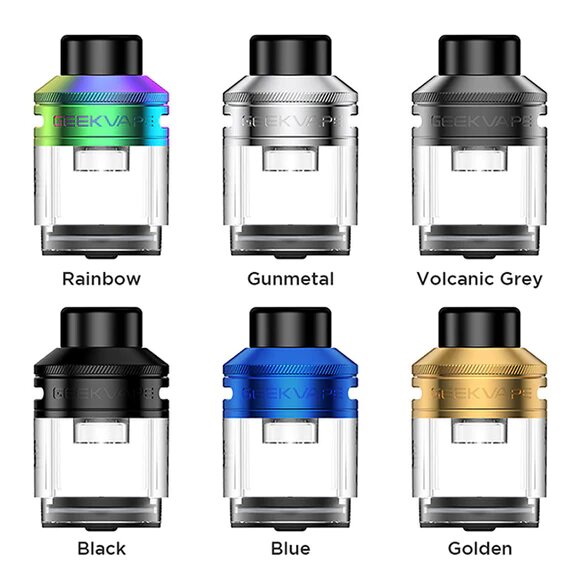 GEEKVAPE – VAPE TANKS – E100 POD CARTRIDGE – 4.5ML – VARIOUS COLORS – 2CT – [MSRP: $15 EACH]