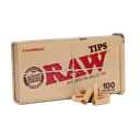 RAW – TIPS & FILTERS – PRE-ROLLED ROLLING PAPER TIPS W/ STORAGE TIN – 100CT – [MSRP: $0.50 EACH]