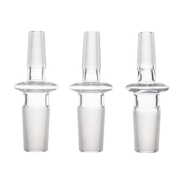 GLASS – RIG & BONG ADAPTER – GLASS ACCESSORIES – CONVERTER – CLEAR GLASS – VARIOUS SIZES – 1CT [MSRP: $3.50]