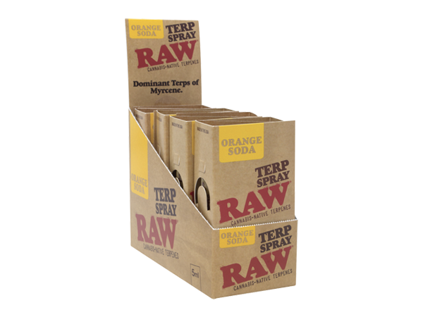 RAW – TERPENE SPRAY – ASSORTED FLAVORS – 5ML – 6CT DSPL – [MSRP: $16 EACH]