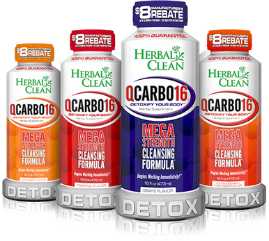 HERBAL CLEAN - QCARBO16 SAME-DAY DETOX – DETOX PRODUCTS – 16OZ – ASSORTED FLAVORS – 1CT – [MSRP: $29]
