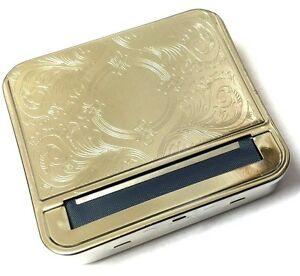 ROLLING BOX – PAPERS & TUBES ACCESSORIES – ADJUSTABLE – GOLD – 1UNIT – [MSRP: $60]