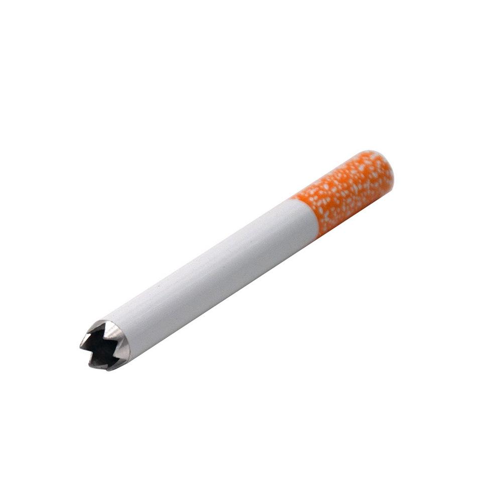 ONE HITTER – METAL PIPES – LONG WITH TEETH – 100CT DISPLAY – B42 – [MSRP: $2 EACH]