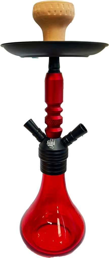 SABA – HOOKAH – SMALL DOUBLE HOSE SERIES – MODERN STEM DESIGN – 1CT – DS6-DH – [MSRP: $69]