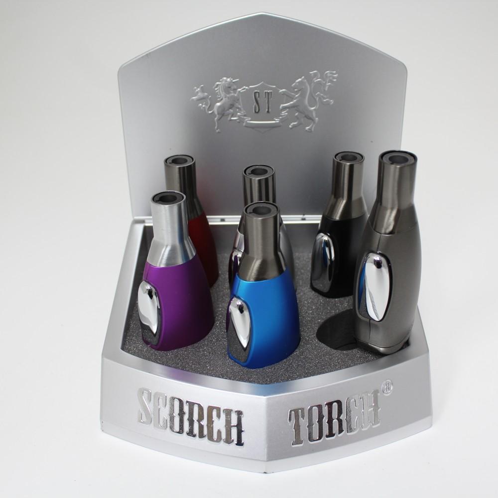 SCORCH – TORCH LIGHTERS – EASY GRIP STRAIGHT METAL SOLDERING – 6CT DISPLAY – 61312 – [MSRP: $15 EACH]