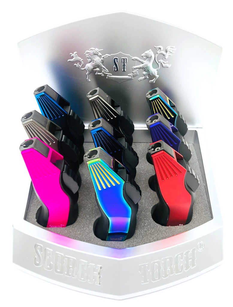 SCORCH – TORCH LIGHTERS – X-SERIES LUX WITH ZINC METALLIC – 9CT DISPLAY – 61501-2 – [MSRP: $24 EACH]