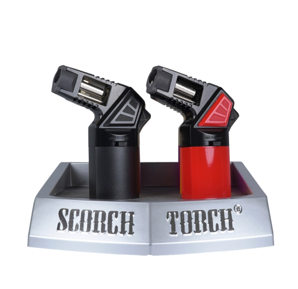 SCORCH – TORCH LIGHTERS – 45 DEGREE EASY HELD WITH PUNCHER – 6CT DISPLAY – 61575 – [MSRP: $27.50 EACH]