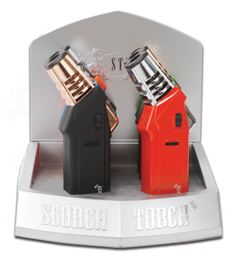SCORCH – TORCH LIGHTERS – LUNA 60 DEGREE – 6 INCH – MIX COLOR – 6CT DISPLAY – 61603 – [MSRP: $27.50 EACH]